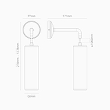 Sketch of Polished Nickel wall light
