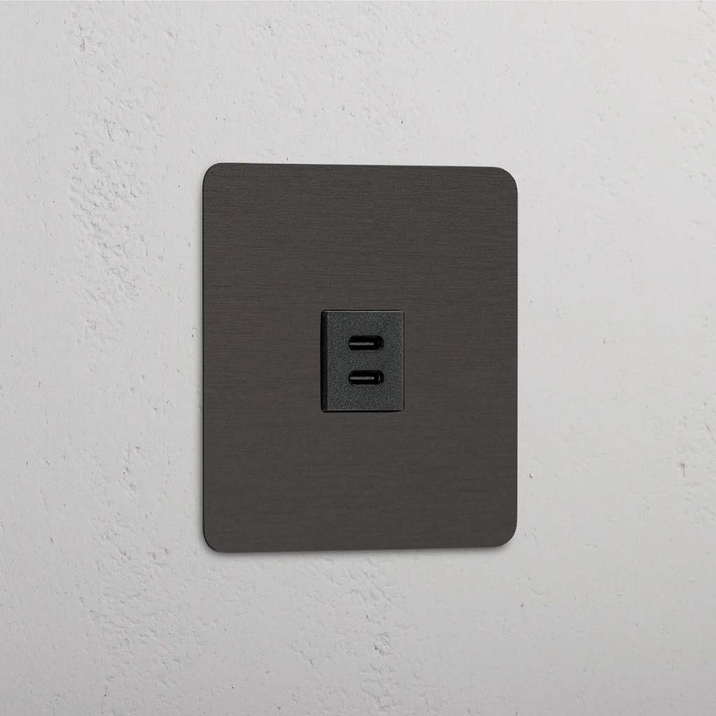 Schnelles Laden – USB-Modul mit 30 W – Bronze + Schwarz – High-Speed-Ladelösung