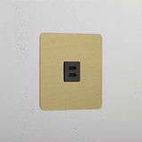Hohe Qualität USB-C-Anschluss (30 W) – Antikes Messing + Schwarz
