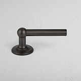 Bronze Harper Fixed Door Handle on White Background