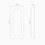 Regent eingelassener Muschelgriff (150 mm) – Poliertes Nickel