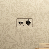 Kipphebel 2x & SchuKo-Modul in Zweifachrahmen rund – Durchsichtig Bronze + Schwarz 