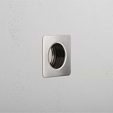 Regent eingelassener Muschelgriff (60 mm) – Poliertes Nickel