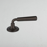 Bronze Digby Sprung Handle on White Background