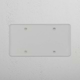 Ästhetischer Zweifachrahmen ohne Schalter – Durchsichtig + Weiß – Innenarchitekturdetail – auf weißem Hintergrund