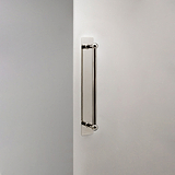 Harper Stoßgriff 1x mit Schild (320 mm) – Poliertes Nickel