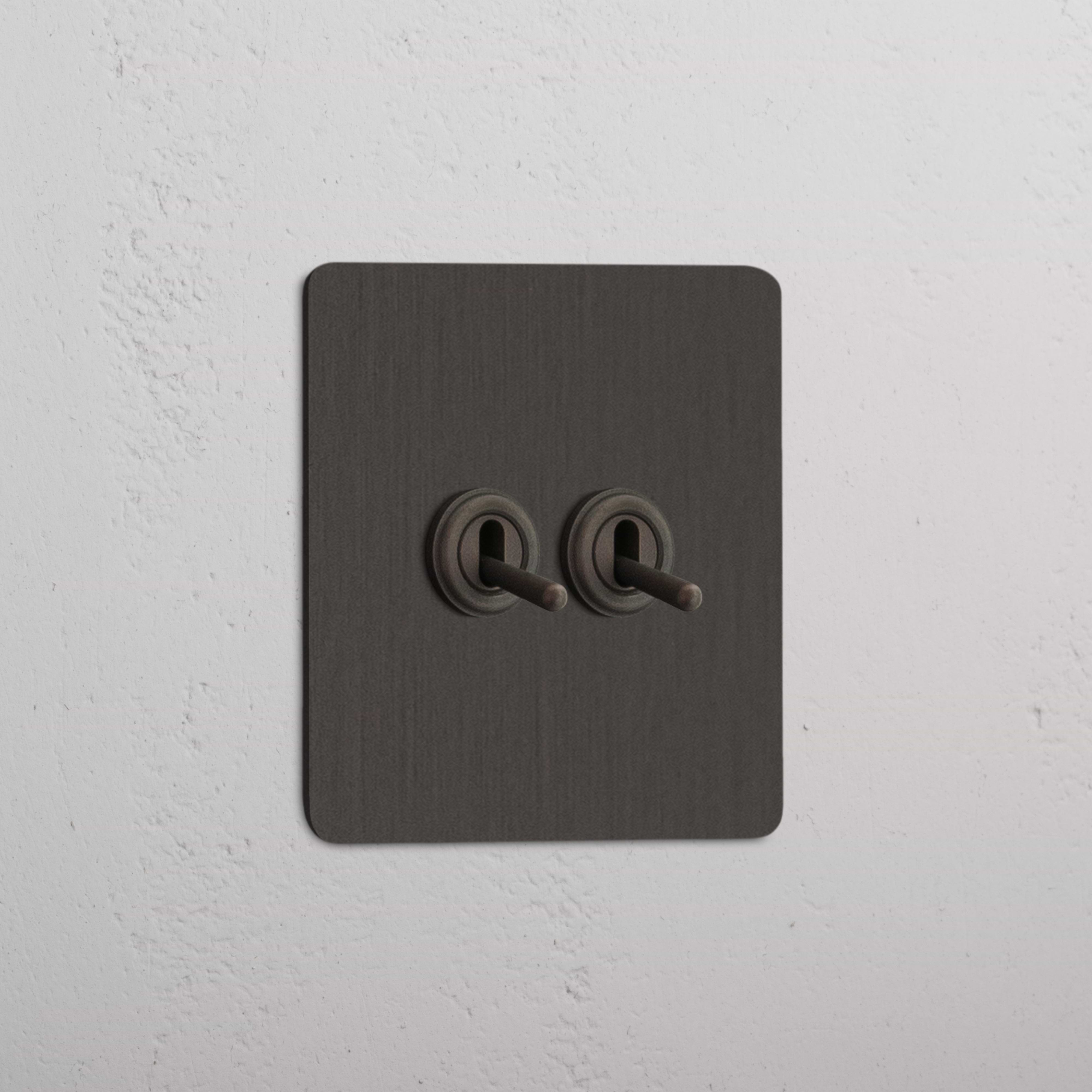 Doppel-Kipphebelschalter in Bronze – mit 2 Hebeln – benutzerfreundliches Design