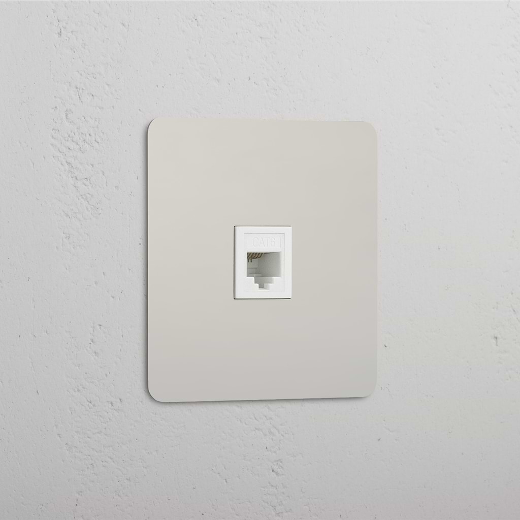 Zubehör für Netzwerkkonnektivität: RJ45-Modul – Poliertes Nickel + Weiß