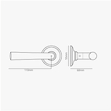 Apsley fixer Türgriff – Antikes Messing