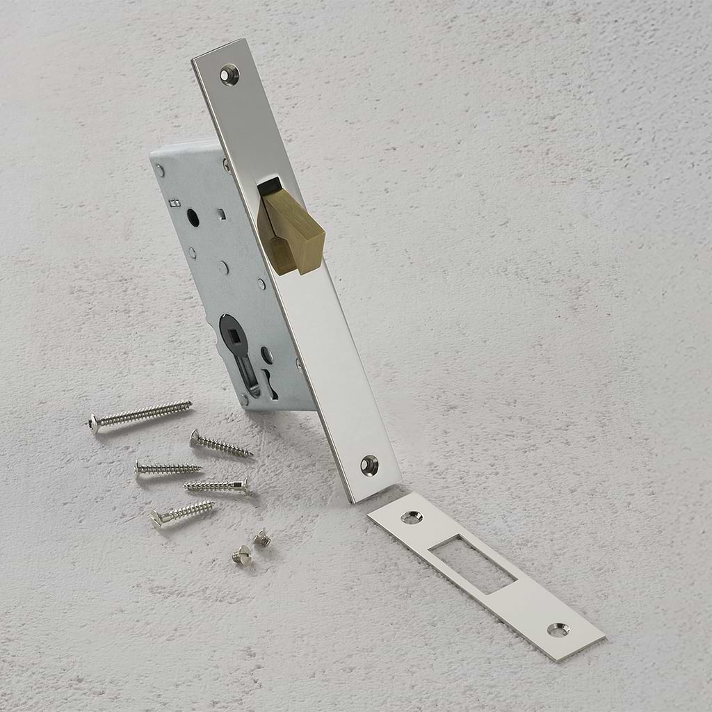 Zirkelriegelschloss (50 mm) – Poliertes Nickel