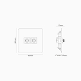 Einfachrahmen mit 2x Satelliten-Modul – Lackierbar + Weiß