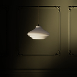 Brookfield hängende Medium-Deckenleuchte Opalglas – Bronze
