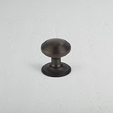 Bronze Poplar Unsprung Knob on White Background