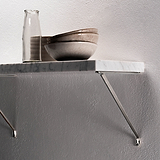 Brixton Regalhalterung (200 mm) – Poliertes Nickel 