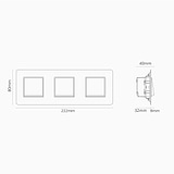 Wippschalter 3x in Dreifachrahmen – Antikes Messing + Weiß