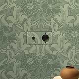 Tuimelschakelaar & Rond Schuko Type F Stopcontact (Dubbele Afdekplaat) - Doorzichtig Brons (Zwart Inzetstuk)