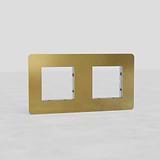 Dubbele 45mm Schakelaar Plaat in Antiek Messing - Europees Klassieke Woningaccessoire