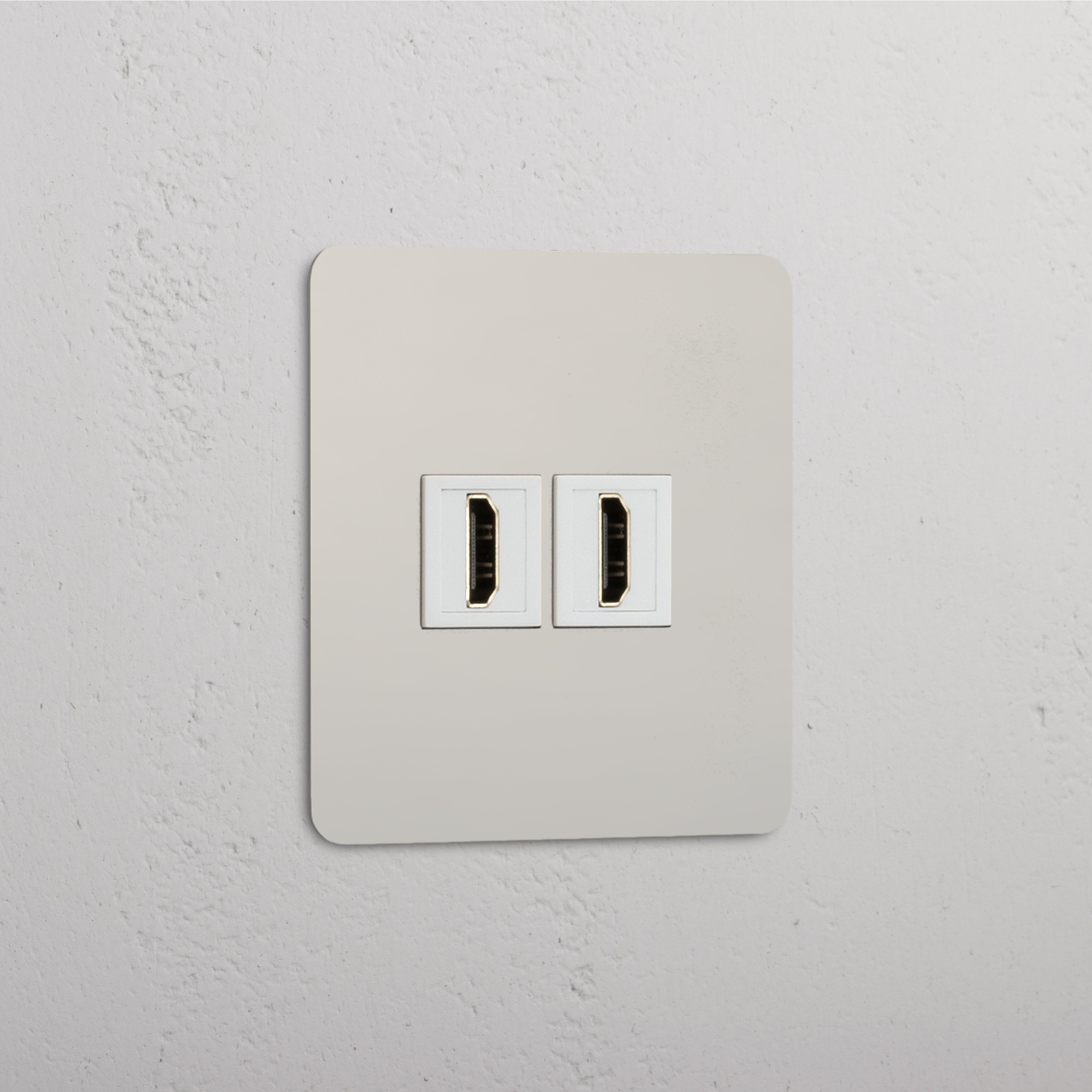 Dubbele Hoge Resolutie Video Accessoire: Gepolijst Nikkel Wit Enkele 2x HDMI Module