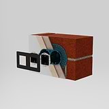 enkele 9mm Render Trim Zijperspectief
