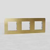 Drievoudige 45mm Schakelaar Plaat in Antiek Messing - Klassiek EU Woningaccessoire