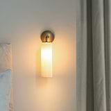 Claremont Kleine Wandlamp Fijn Porselein  - Antiek Messing