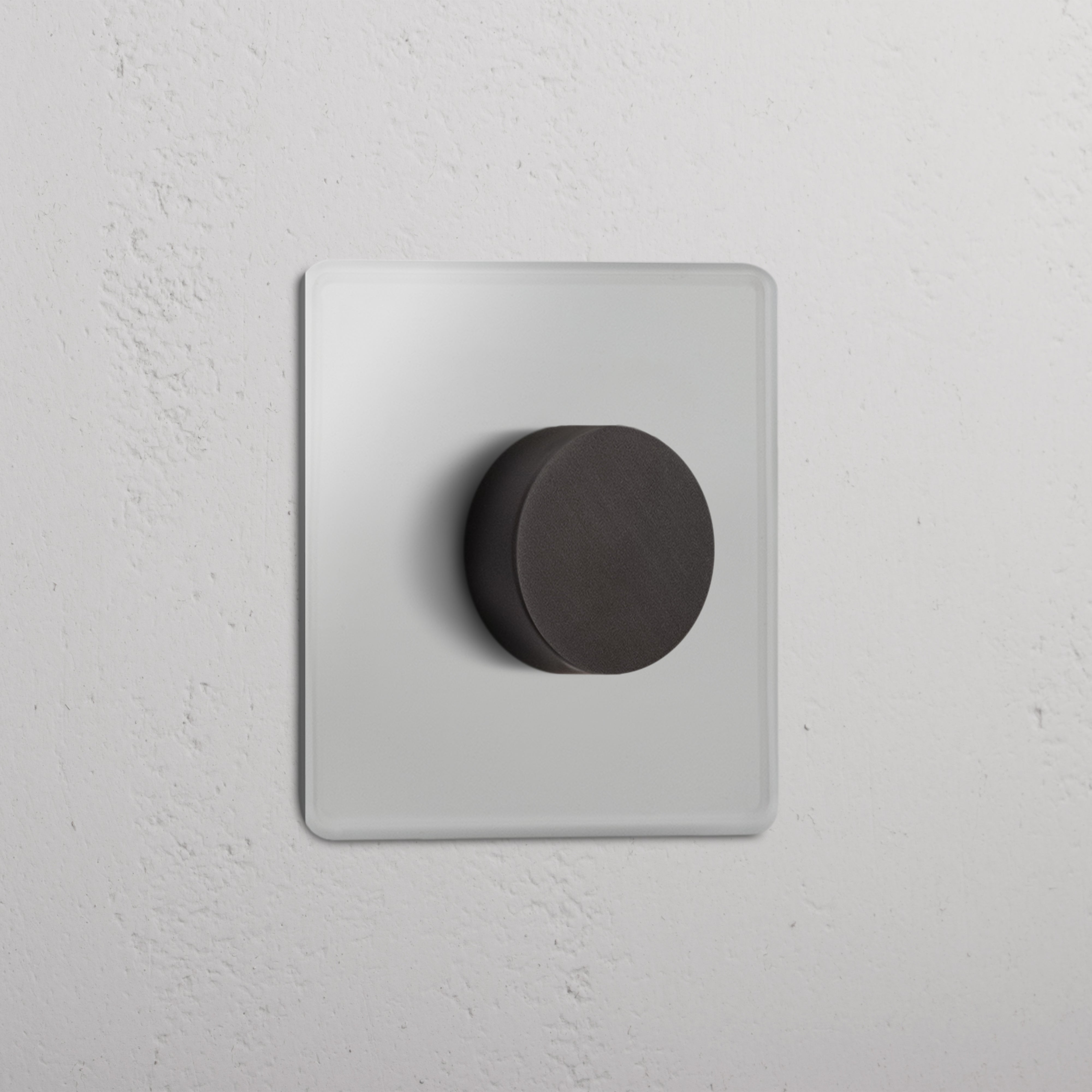 Multicontrol dimschakelaar (Enkele Afdekplaat) in doorzichtige brons, enkele afdekplaat schakelaar & dimmer.