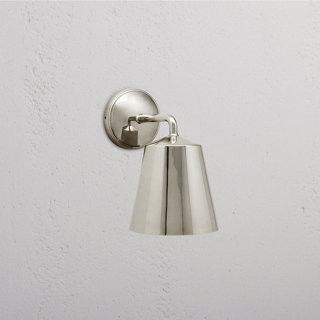 Polished Nickel Richmond Medium Wall Light on White Background