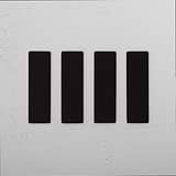 Set van 4 Scharnier Messing Pad 3M FR60 deurscharnieren op een witte achtergrond.