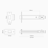 100mm Licht Slot - Gepolijst Nikkel