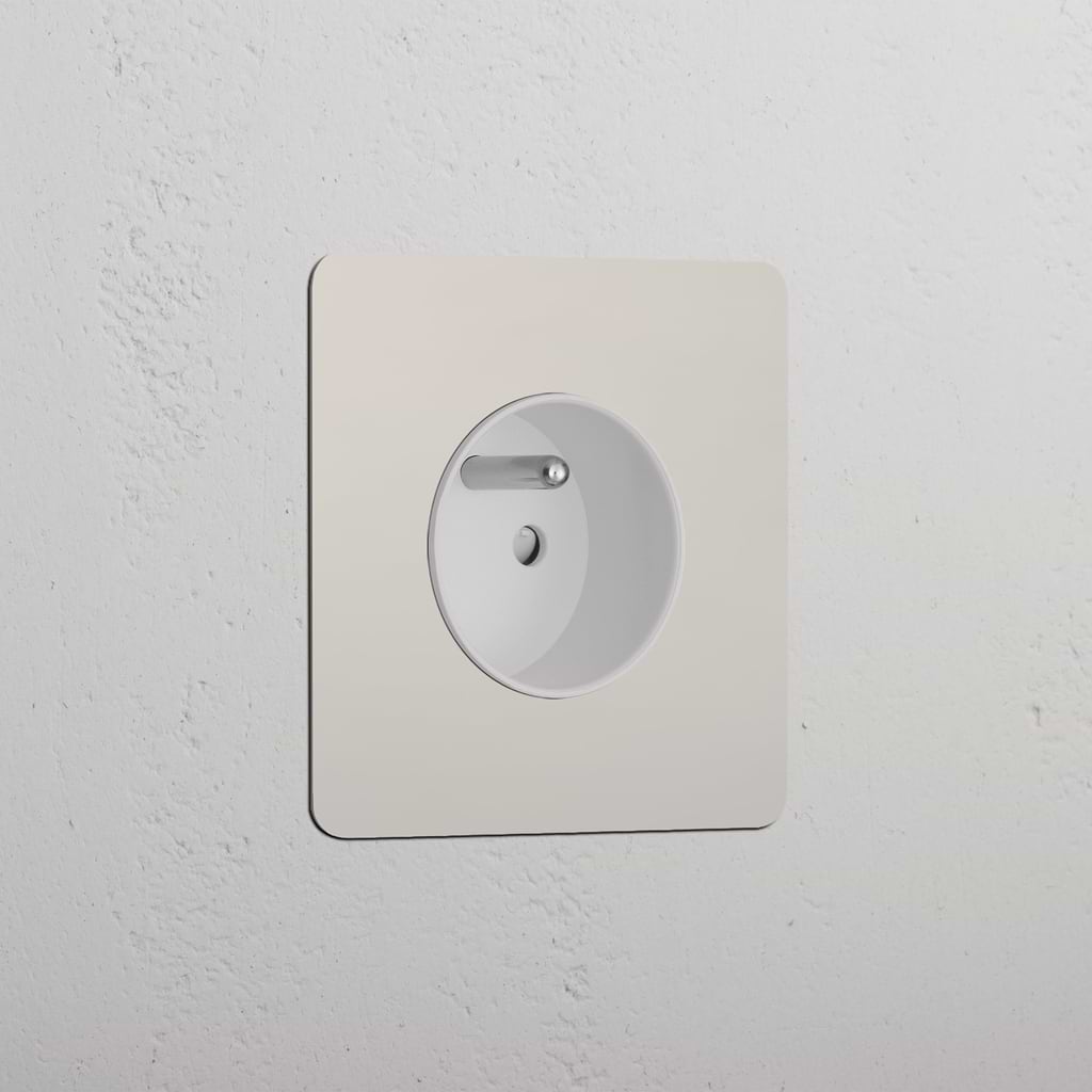 Single French Power Module - Polished Nickel White