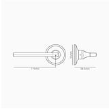 Clayton Gefixeerde Deurklink - Antiek Messing