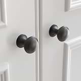2X Bronze Barlow Furniture Knob on White Door