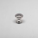 Polished Nickel Barlow Furniture Knob on White Background