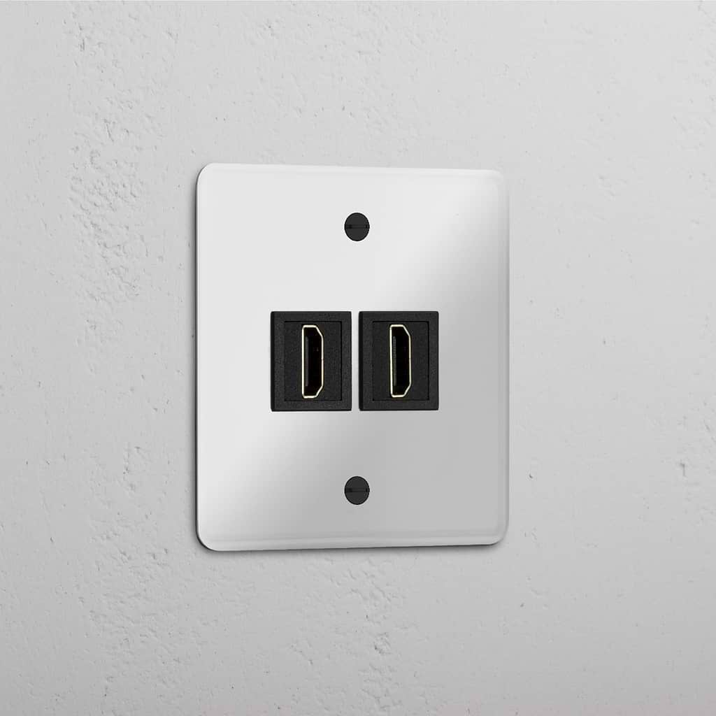 Betrouwbare Dubbele Aansluiting HDMI Module in Doorzichtig Zwart - Multimedia Connectiviteit Accessoire