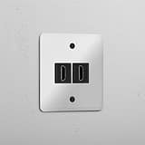Betrouwbare Dubbele Aansluiting HDMI Module in Doorzichtig Zwart - Multimedia Connectiviteit Accessoire