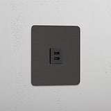 Sneloplader Enkele USB 30W Module in Brons Zwart - Snelle Oplaad snelheid