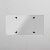 Elegante dubbele lege plaat in doorzichtig zwart - Home Décor Accent op witte achtergrond
