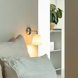 Richmond Kleine Wandlamp Fijn Porselein - Gepolijst Nikkel