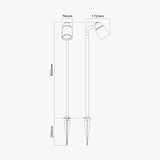 Ealing Pad Spotlight - Antiek Messing