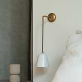 Richmond Klein Hangende Wandlamp Fijn Porselein - Antiek Messing