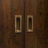 Regent Inbouwgreep Medium in antiek messing, elegante en functionele inbouwdeurkruk voor een klassieke touch.