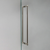 Polished Nickel Harper Double Pull Handle 500mm on White Background
