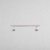 Polished Nickel Milliner Furniture Handle on White Background