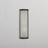 Bank Wandlamp Geribbeld Glas - Brons