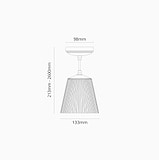 Richmond Medium Hanglamp Geribbeld Glas - Antiek Messing