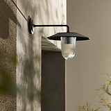 Kensington Wandlamp Geribbeld Glas - Brons