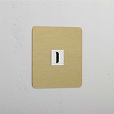 Hoge kwaliteit Enkele HDMI Module in Antiek Messing Wit