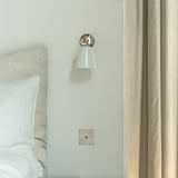 Richmond Kleine Wandlamp Fijn Porselein - Gepolijst Nikkel