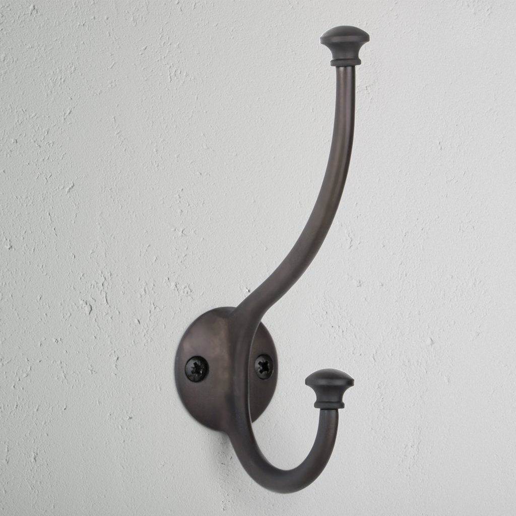 Bronze Mews Hook on White Background