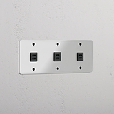 Schnelles Laden – 3x USB-Modul – Durchsichtig + Schwarz – leistungsstarke Ladelösung